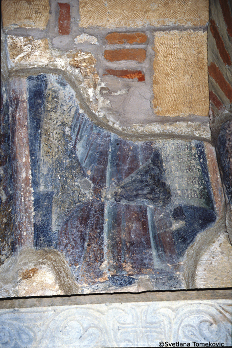 Fresco showing Saint (fragmentary)