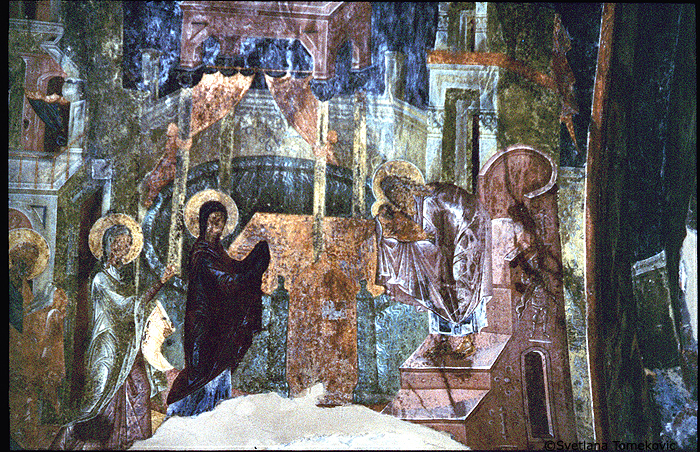 Fresco showing Presentation at the Temple