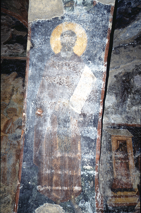 Fresco showing Theodore of the Studium