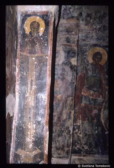 Fresco showing Saint, Stylite