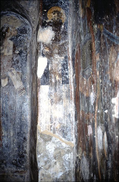 Fresco showing Saint, Stylite