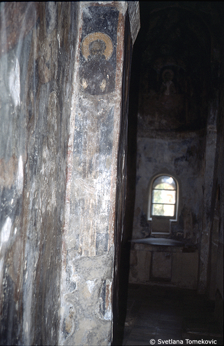 Fresco showing Saint, Stylite