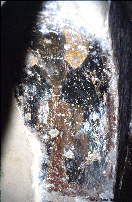 Fresco showing Monk Saint (fragment)