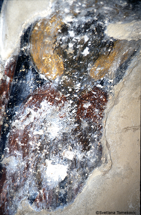 Fresco showing Monk Saint (fragment)
