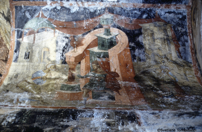 Fresco showing Peter's denial