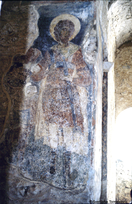 Fresco, west wall, showing Saint
