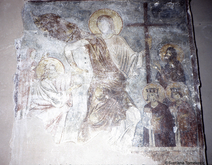 Fresco showing Christ: Harrowing of Hell