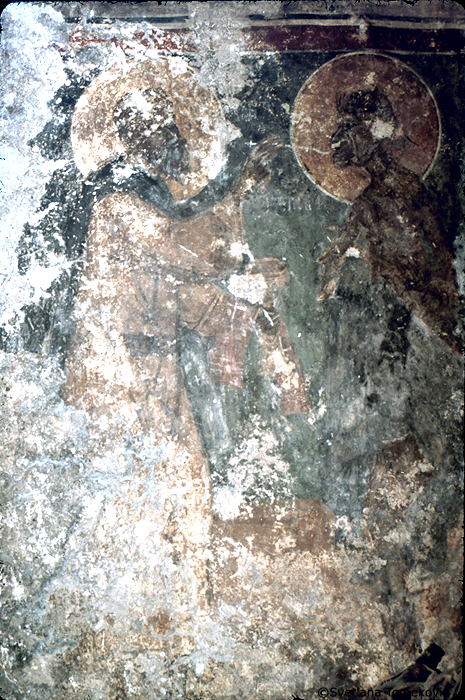 Fresco, west wall, showing Communion
