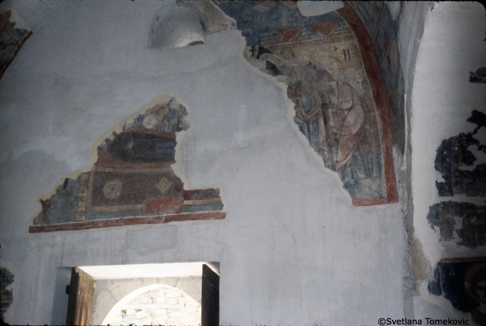 Fresco, west wall showing Dormition