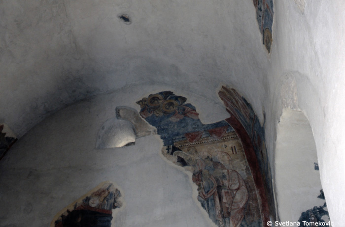 Fresco, west wall, showing Dormition