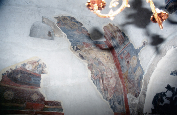 Fresco showing the Dormition