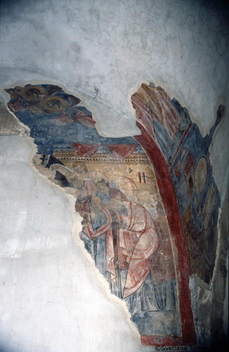 Fresco showing the Dormition (detail)