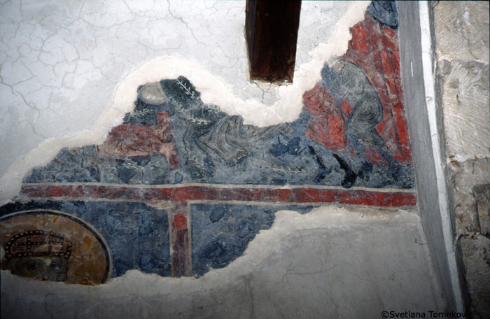 Fresco, entrance, showing the Entry into Jerusalem