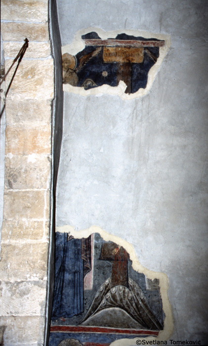 Fresco showing the Crucifixion