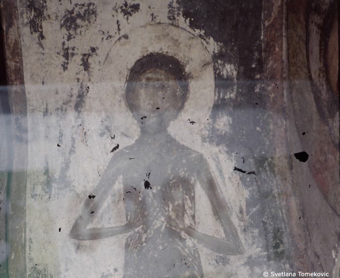 Fresco showing Mary of Egypt