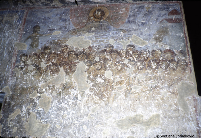 Fresco, narthex, north wall