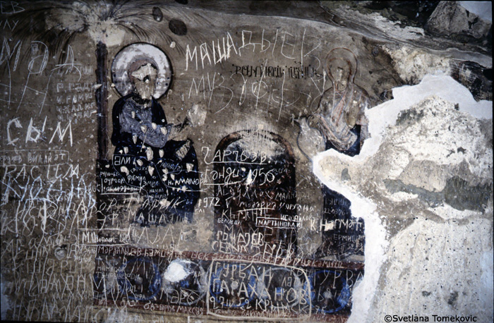 Fresco showing the Woman of Samaria