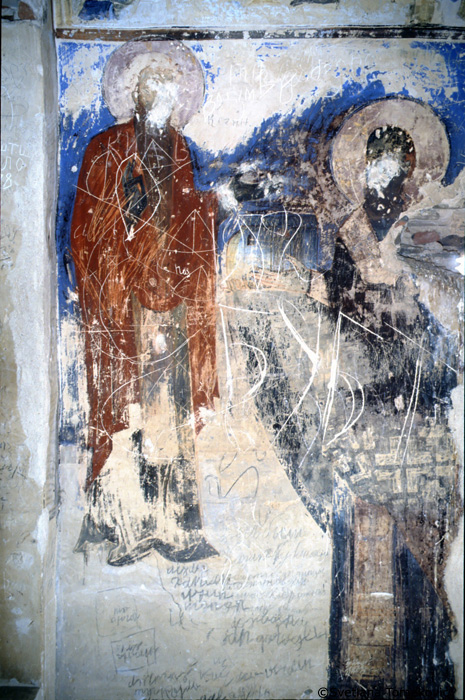 Fresco at entrance