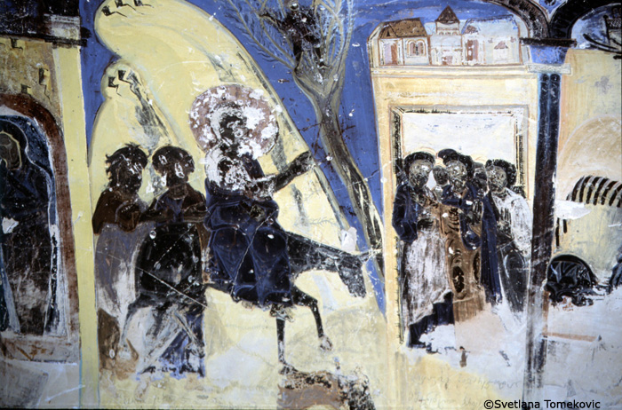 Fresco showing the Entry into Jerusalem