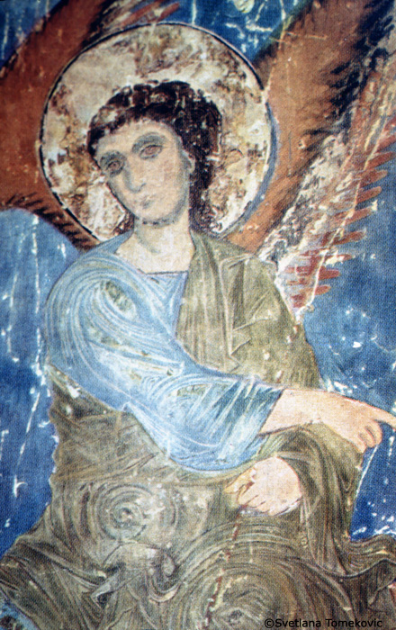 Fresco showing an angel