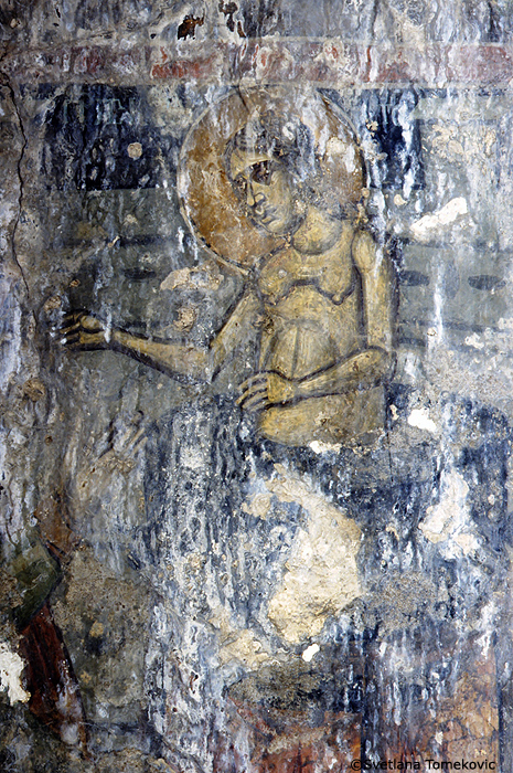 Wall, north, fresco, Scene no. 4, detail