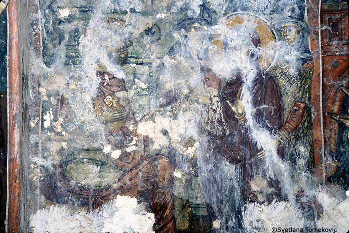 Wall, south, fresco, Scene no. 1, detail
