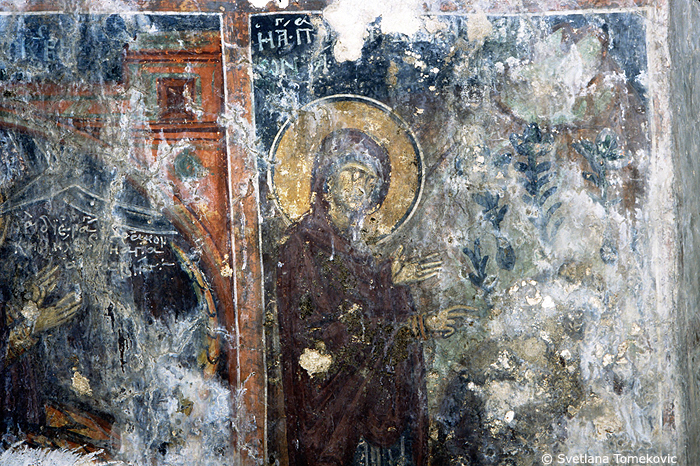 Wall, south, fresco, Scene no. 3, detail