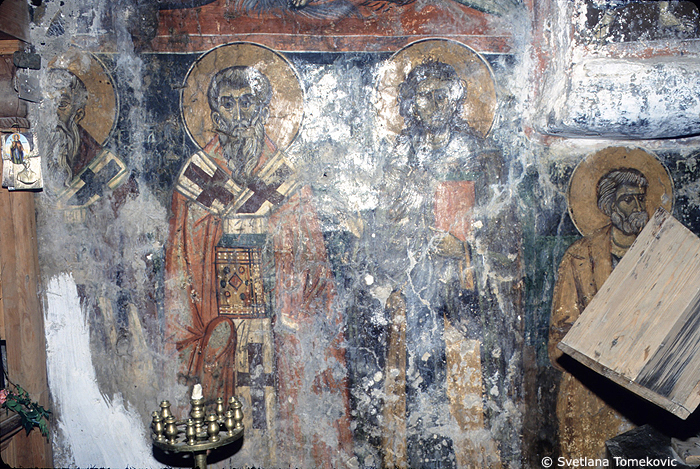 Wall, south, fresco, near altar