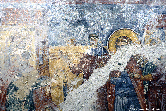 Fresco, north wall, Scene no. 2, detail
