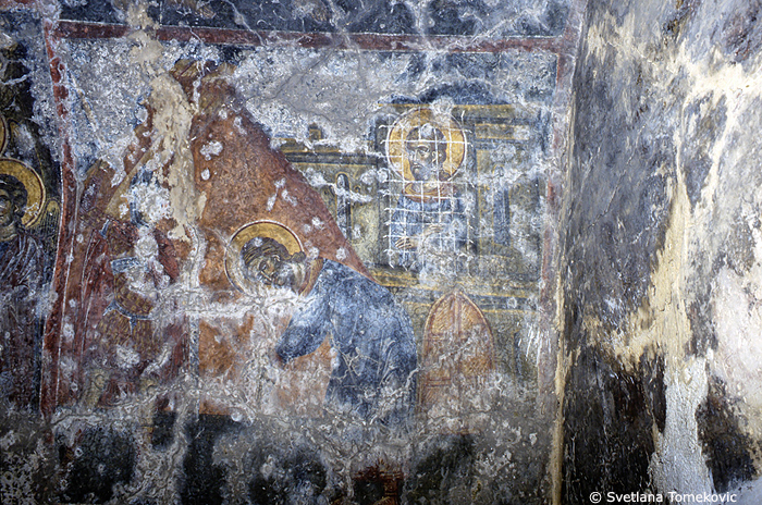 Fresco, south wall, showing scene from life of St. Isidore