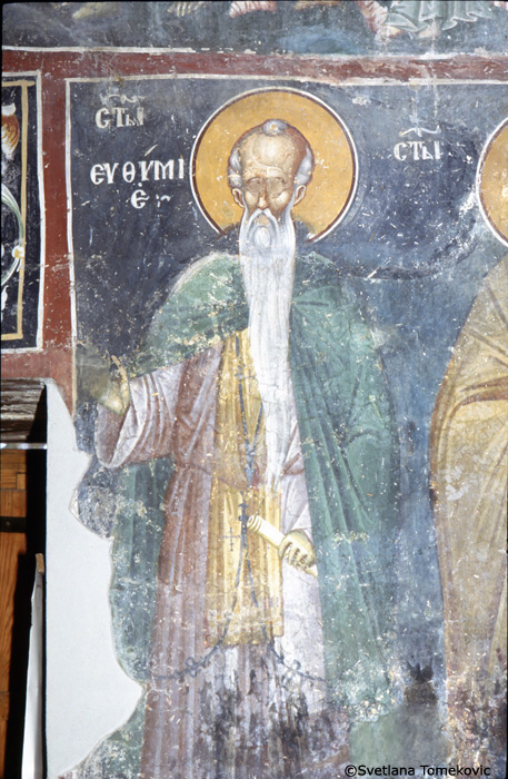 Fresco, wall, west, showing Euthymius
