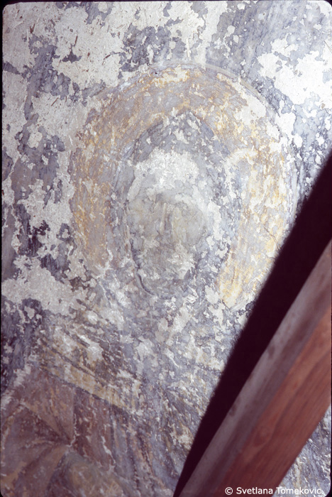 Fresco showing saint