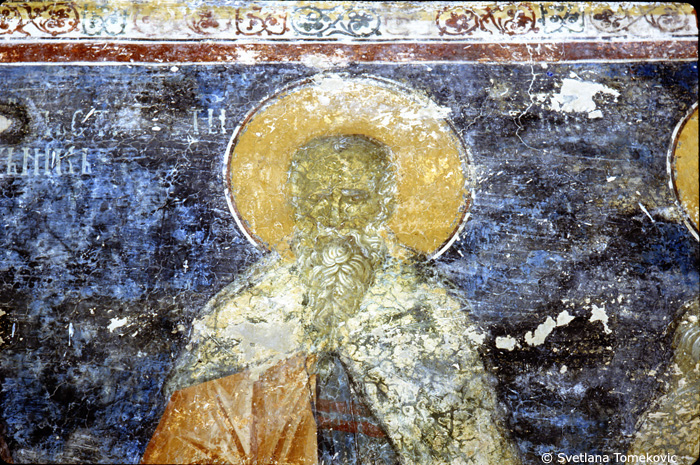 Fresco, narthex, showing saint