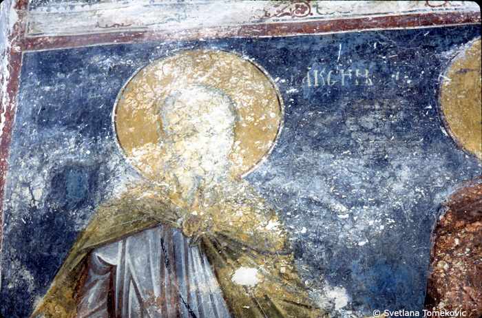 Fresco, narthex, showing saint