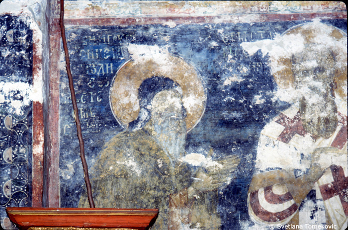 Fresco, narthex, showing saint
