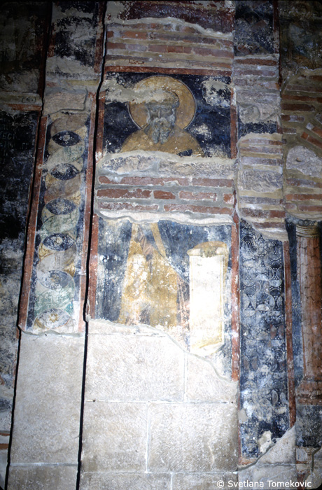 Fresco, narthex, possibly showing Ephrem of Edessa