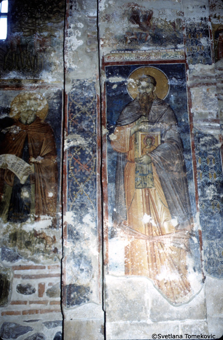 Fresco, narthex, showing saint