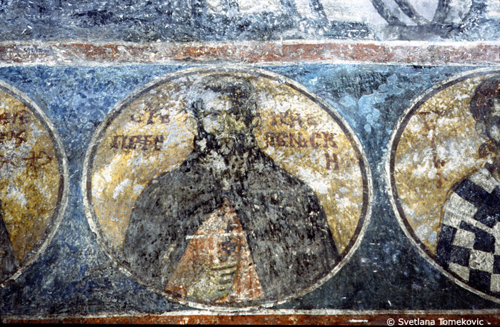 Fresco, west wall, St. Peter de Puzren? 