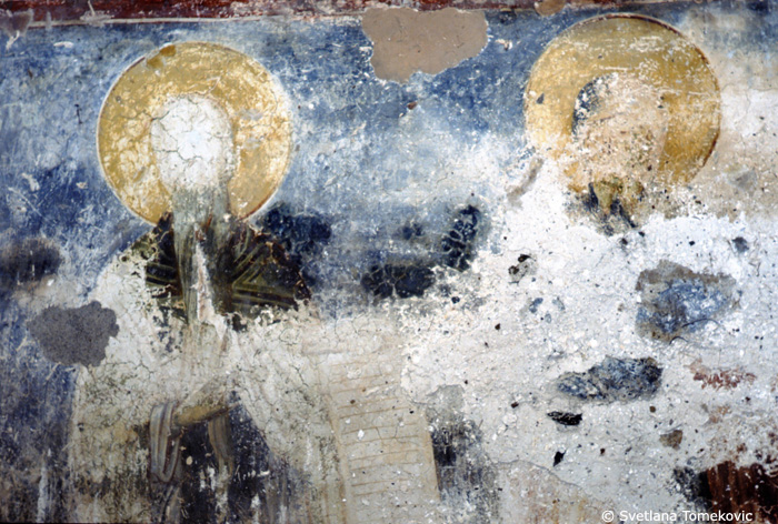 Fresco, possibly showing Euthymius and Anthony