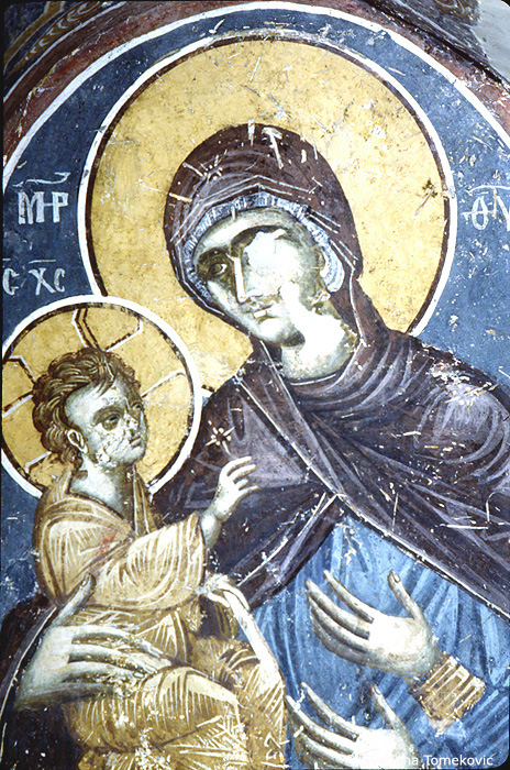 Fresco, Virgin Mary and Christ Child