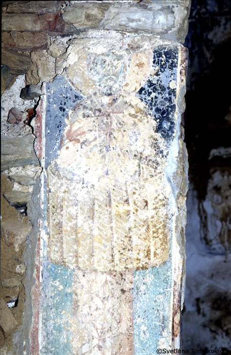 Fresco, north bay, west wall, Simeon Stylites
