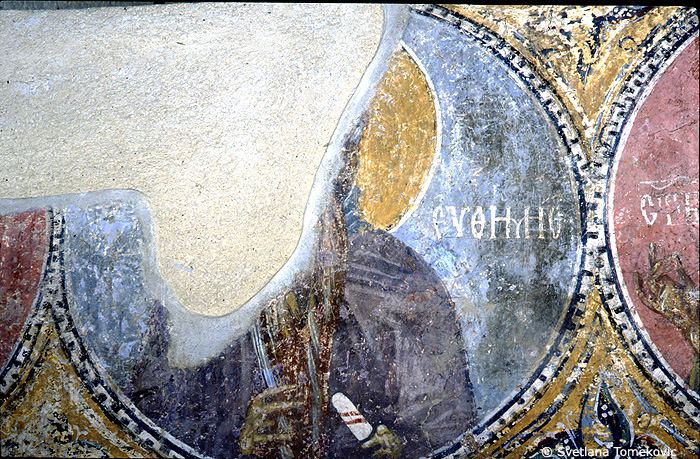 Fresco, north wall, possibly showing Euthymius the Great