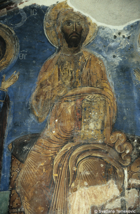 Fresco, cell, Deisis (Christ)