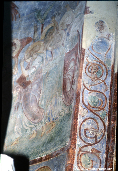 Fresco, apse, conch, north section, showing Christ, Ascension