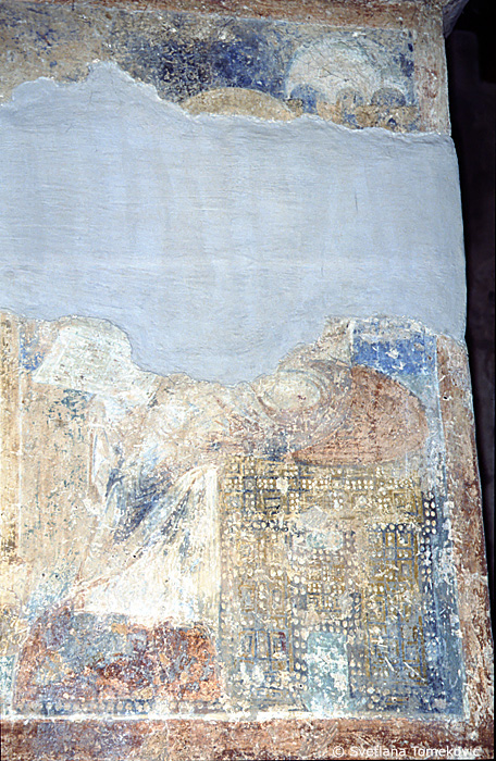 Fresco, central aisle, second pilaster, showing Evangelist