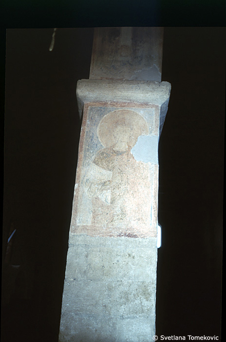 Fresco, first arch, south, west face, showing Julian
