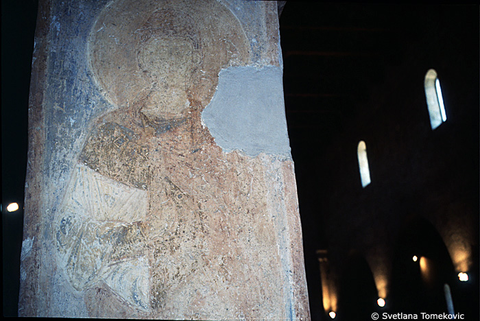 Fresco, first arch, south, west face, showing Julian (detail)