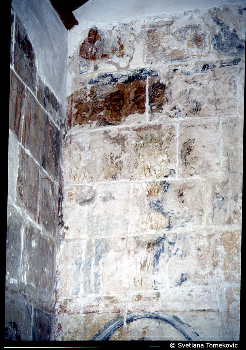 Fresco, east wall, north corner, upper register 