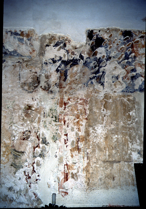 Fresco, east wall, end of upper register (detail)