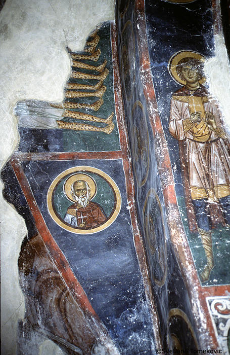 Fresco, showing lepers (?)